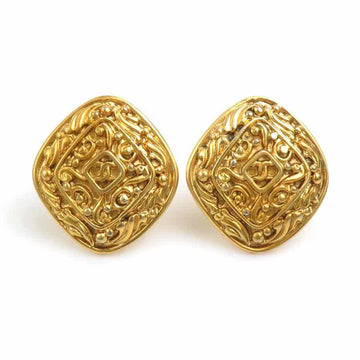 Cc Logo Clip-On Earrings Gold-Tone Metal