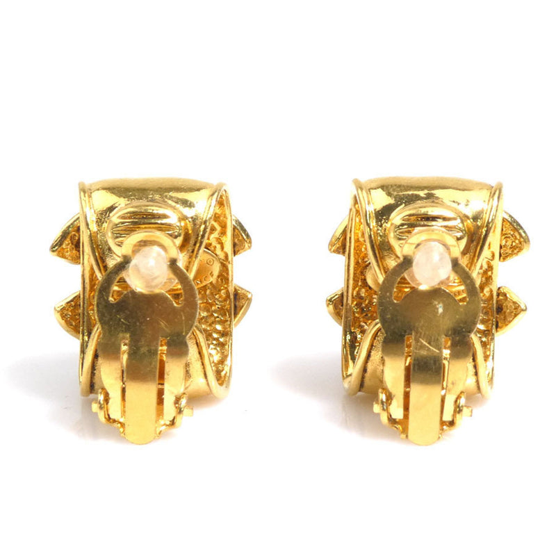 Cc Logo Clip-On Earrings Gold-Tone Metal