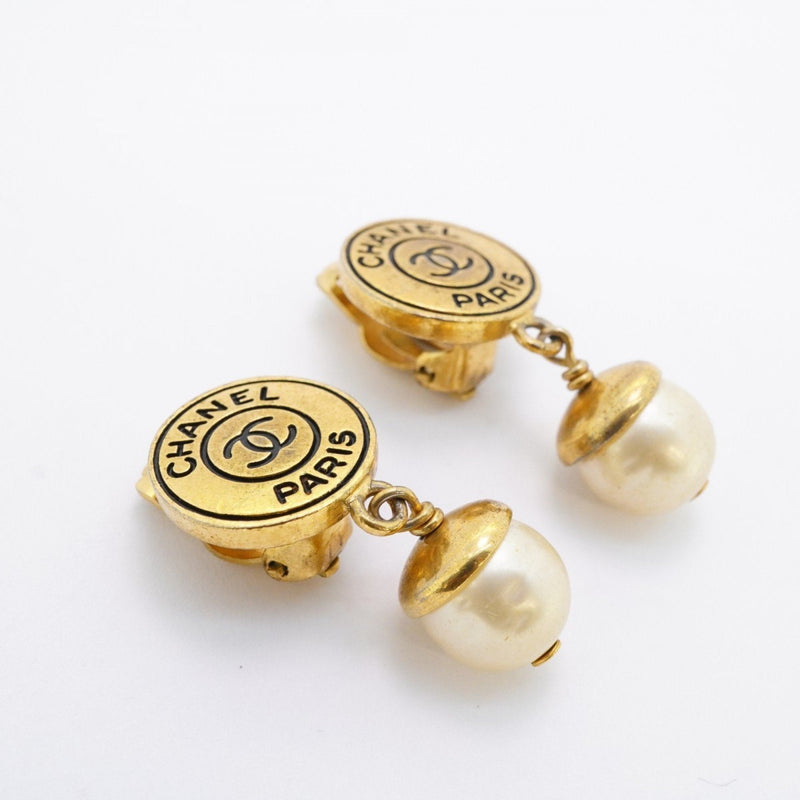 Cc Logo Circle Clip-On Earrings Metal