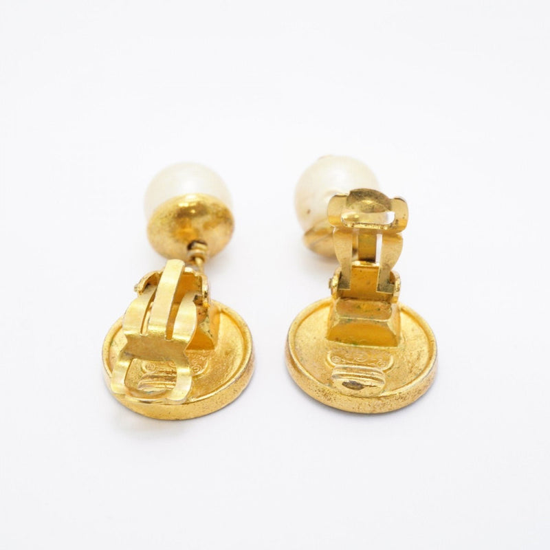 Cc Logo Circle Clip-On Earrings Metal