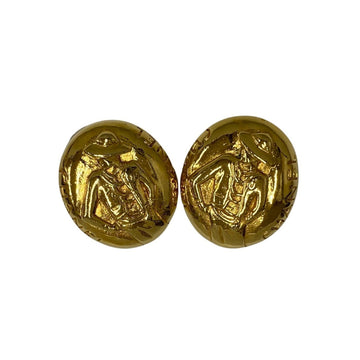 Vintage Earrings Gold-Tone Metal