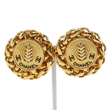 Cc Logo Clip-On Earrings Metal Gold-Tone
