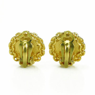 Cc Logo Clip-On Earrings Metal Gold-Tone