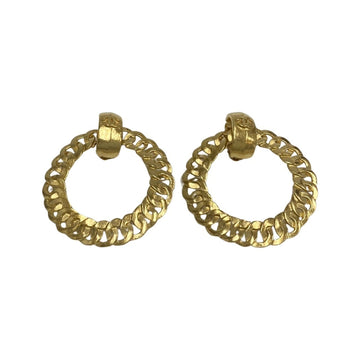 Cc Logo Hoop Earrings Metal Gold-Tone