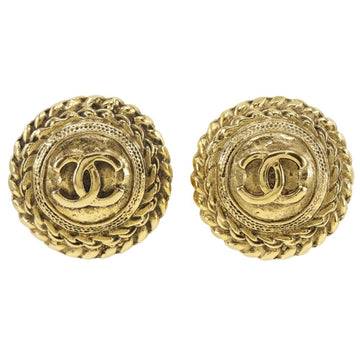 Cc Logo Clip-On Earrings Metal Gold-Tone