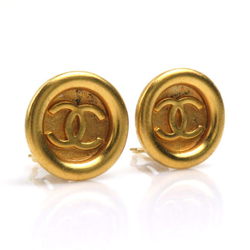 Cc Logo Clip-On Earrings Gold-Tone Metal