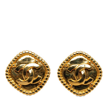 Cc Logo Earrings Metal Gold-Tone