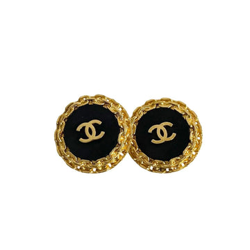 Cc Logo Clip-On Earrings Metal Gold-Tone