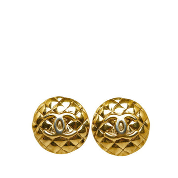 Cc Logo Clip-On Earrings Metal Gold-Tone