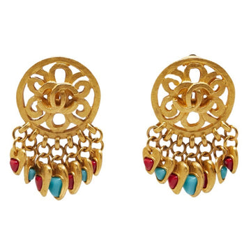 Cc Logo Clip-On Earrings Metal Gold-Tone