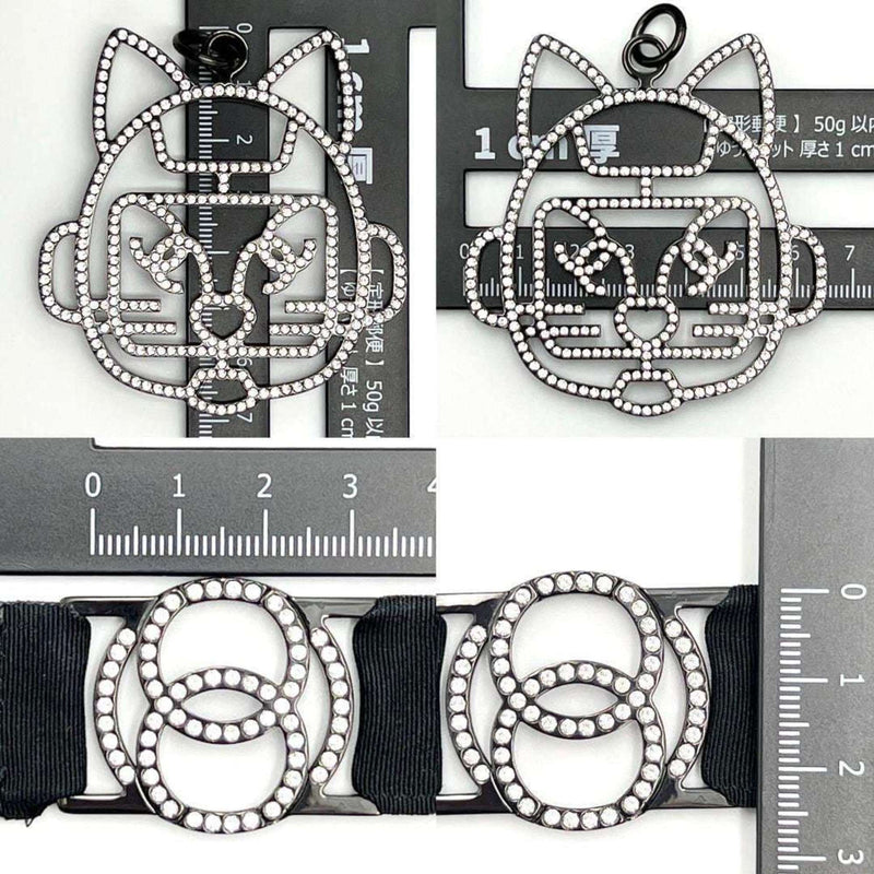 Pendant Necklace Metal And Rhinestone