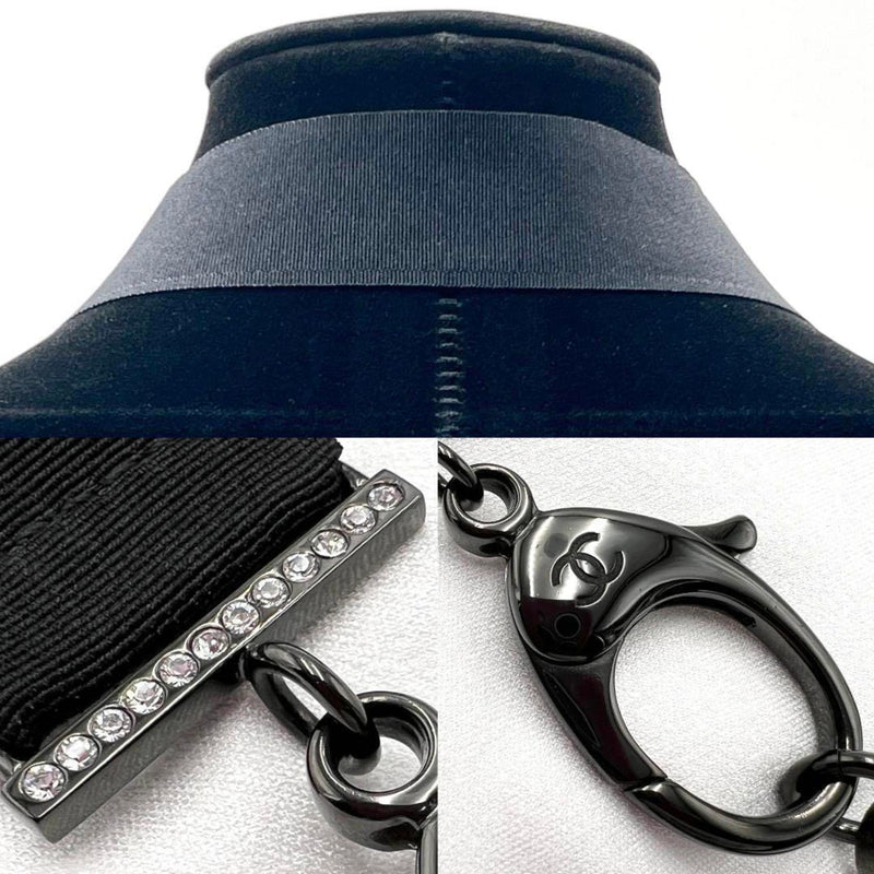 Pendant Necklace Metal And Rhinestone