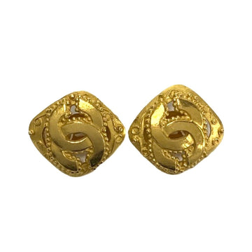 Cc Logo Clip-On Earrings Metal Gold-Tone