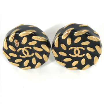 Chanel Vintage Earrings Gold-Tone Metal