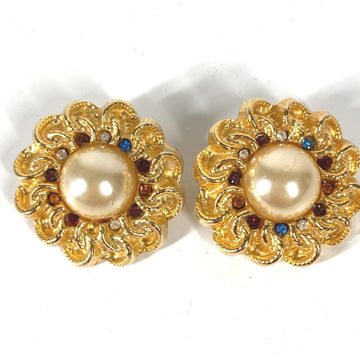 Chanel Vintage Earrings Gold-Tone Metal
