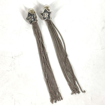 Chanel Earrings Silver-Tone Metal