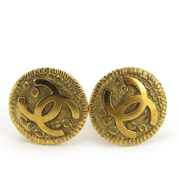 Cc Logo Clip-On Earrings Gold-Tone Metal