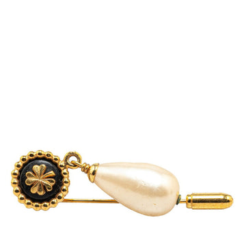 Chanel Clover Motif Brooch Metal With