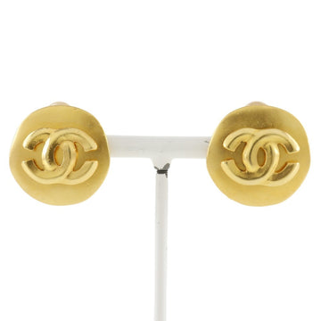 Cc Logo Clip-On Earrings Metal Gold-Tone