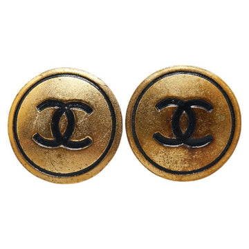 Cc Logo Clip-On Earrings Metal Gold-Tone