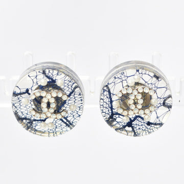 Chanel Cc Logo Circle Earrings Metal