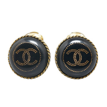 Cc Logo Clip-On Earrings Gold-Tone Metal