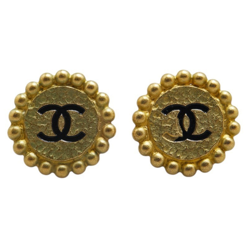 Cc Logo Clip-On Earrings Metal Gold-Tone