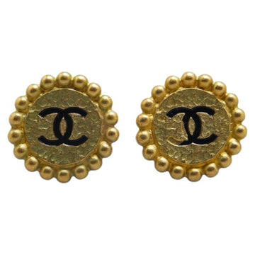 Cc Logo Clip-On Earrings Metal Gold-Tone