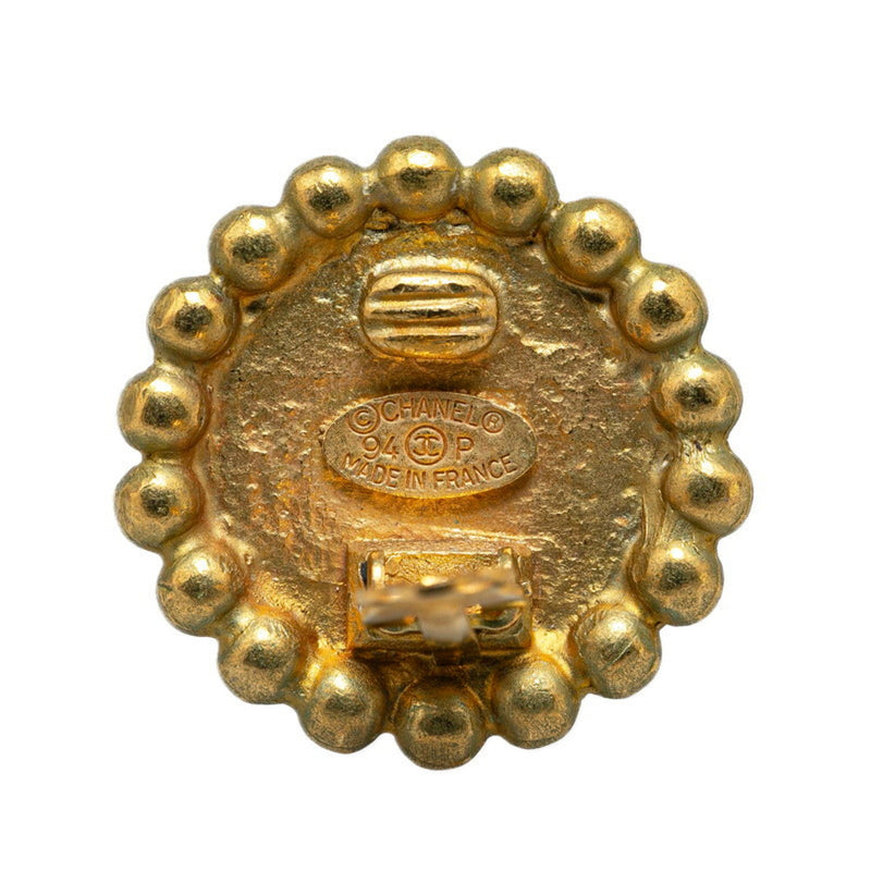 Cc Logo Clip-On Earrings Metal Gold-Tone