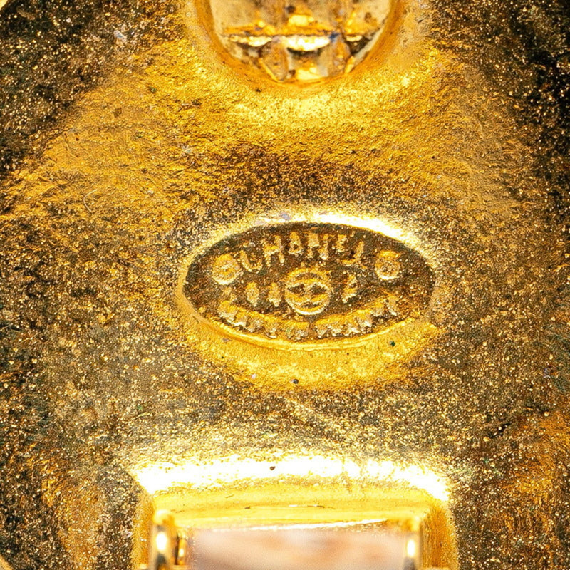 Cc Logo Clip-On Earrings Metal Gold-Tone