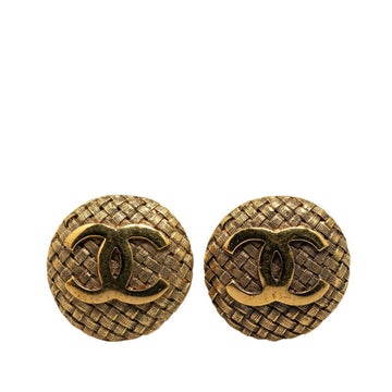 Cc Logo Clip-On Earrings Metal Gold-Tone