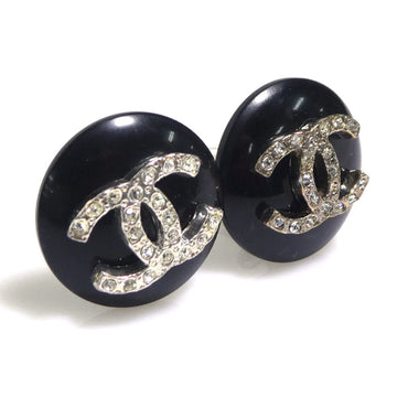 Cc Logo Clip-On Earrings Silver-Tone