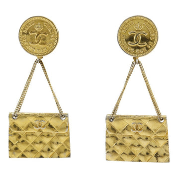 Cc Logo Clip-On Earrings Metal Gold-Tone