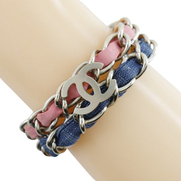 Chanel Cc Logo Bracelet Sterling Silver