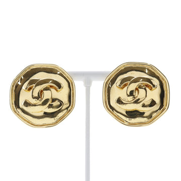 Cc Logo Clip-On Earrings Metal Gold-Tone
