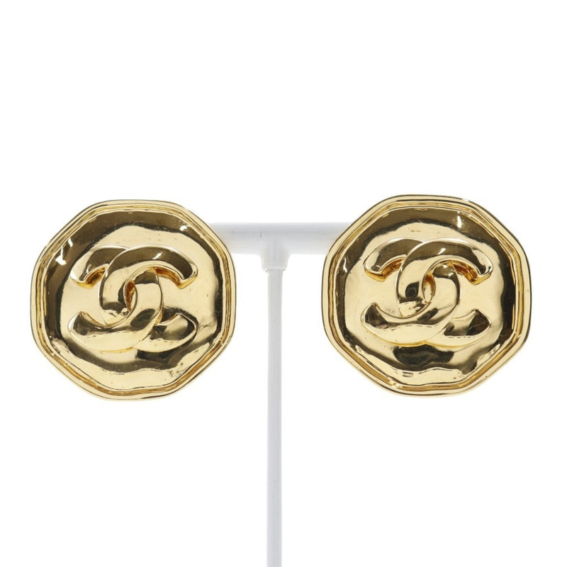 Cc Logo Clip-On Earrings Metal Gold-Tone