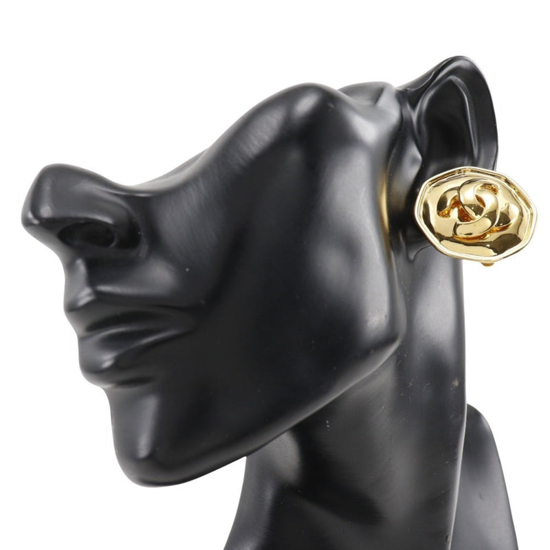 Cc Logo Clip-On Earrings Metal Gold-Tone