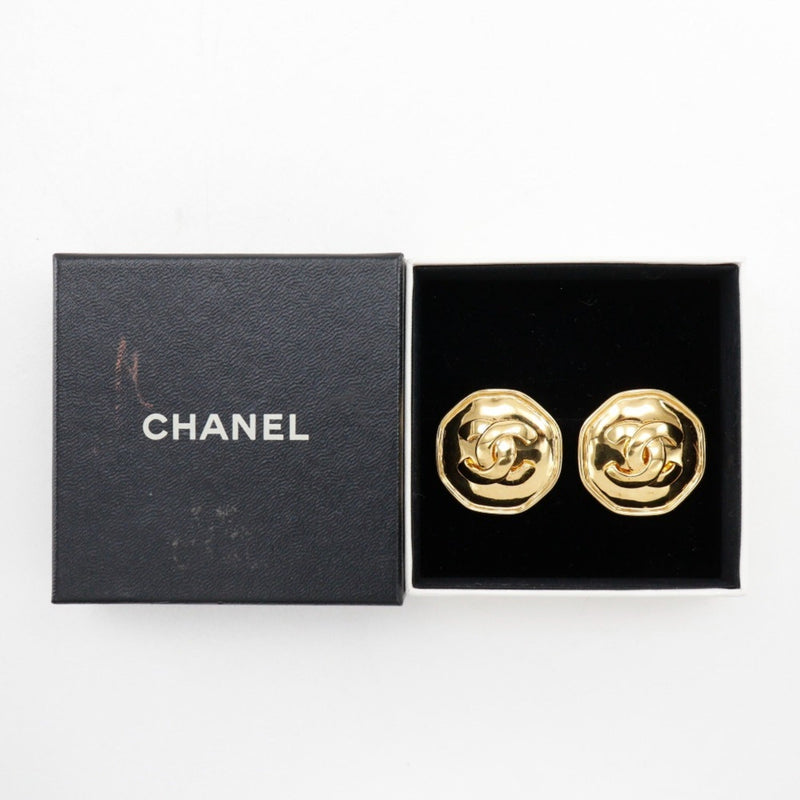 Cc Logo Clip-On Earrings Metal Gold-Tone