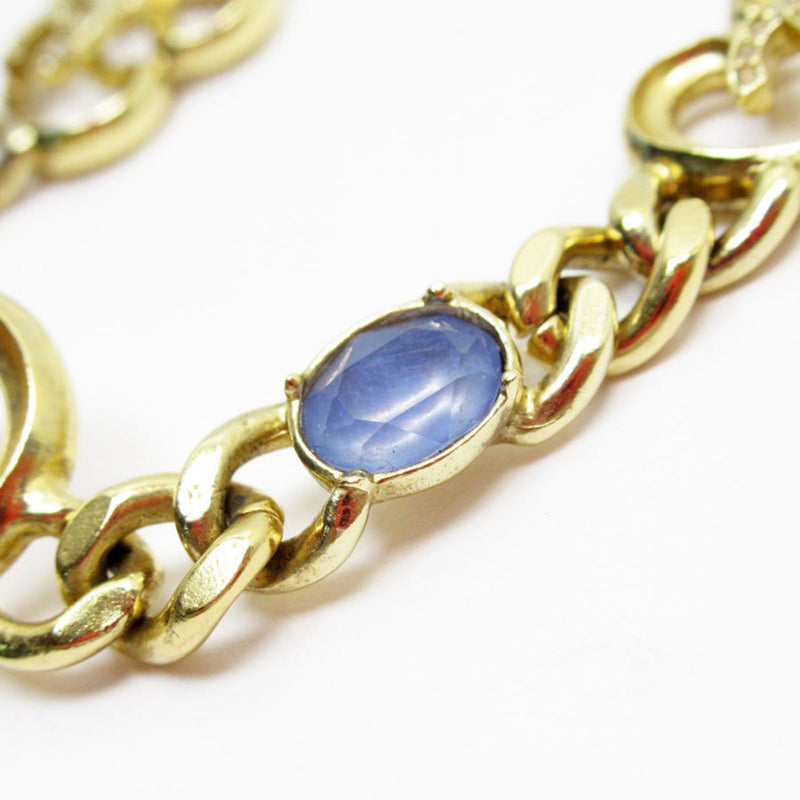 Cc Logo Pendant Necklace Gold-Tone Metal