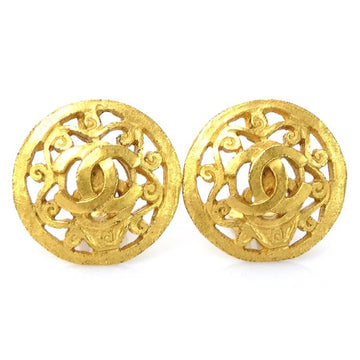 Cc Logo Clip-On Earrings Gold-Tone Metal