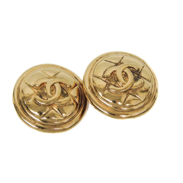 Cc Logo Clip-On Earrings Metal Gold-Tone