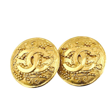 Cc Logo Clip-On Earrings Metal Gold-Tone