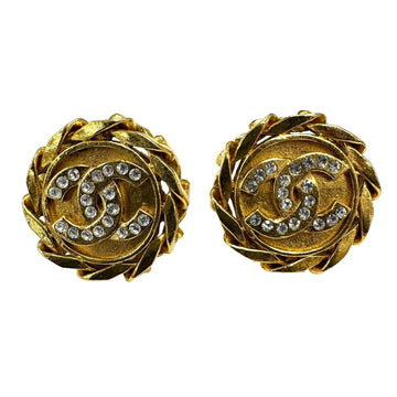 Cc Logo Clip-On Earrings Metal Gold-Tone