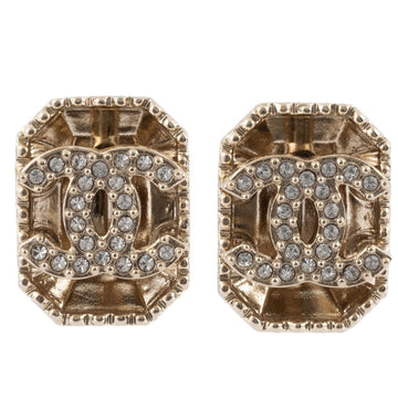 Earrings Rhinestone Gold-Tone Metal