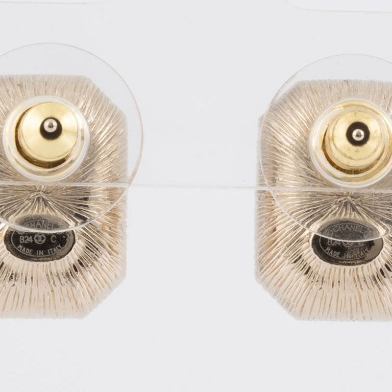 Earrings Rhinestone Gold-Tone Metal