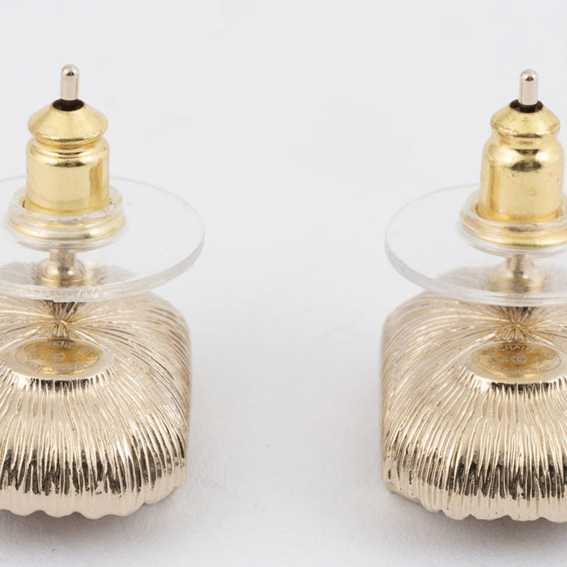 Earrings Rhinestone Gold-Tone Metal