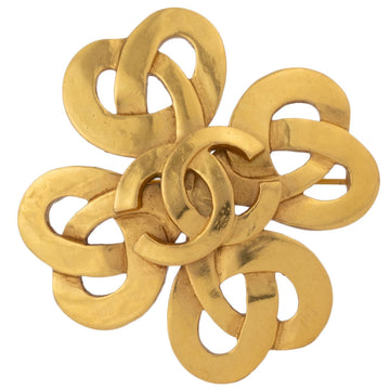 Brooch Metal Heart Flower