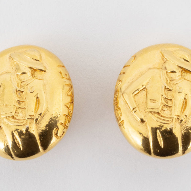 Earrings Gold-Tone Metal