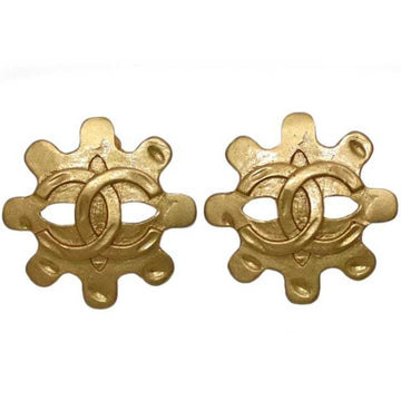 Cc Logo Clip-On Earrings Metal Gold-Tone