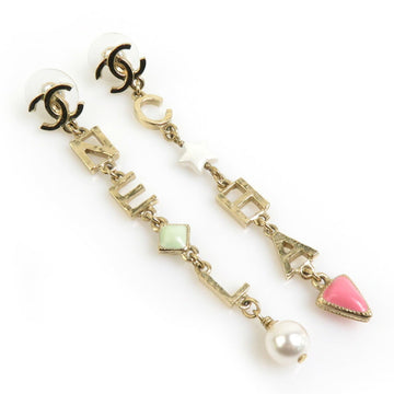 Cc Logo Earrings Gold-Tone Metal Gold-